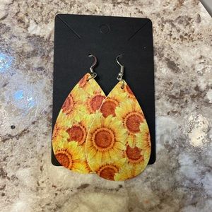 Handmade Sunflower Earrings